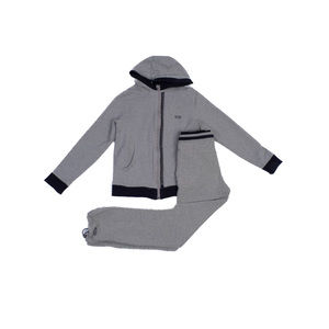 Excellent Hugo Boss Gray Cotton Hoodie & Jogger Set Size 12 for Kids